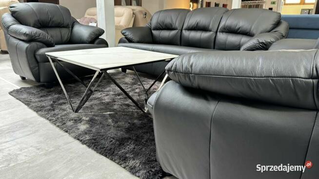 TAJFUN - komplet wypoczynkowy 321 skóra naturalna 100%