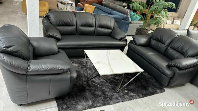 TAJFUN - komplet wypoczynkowy 321 skóra naturalna 100%