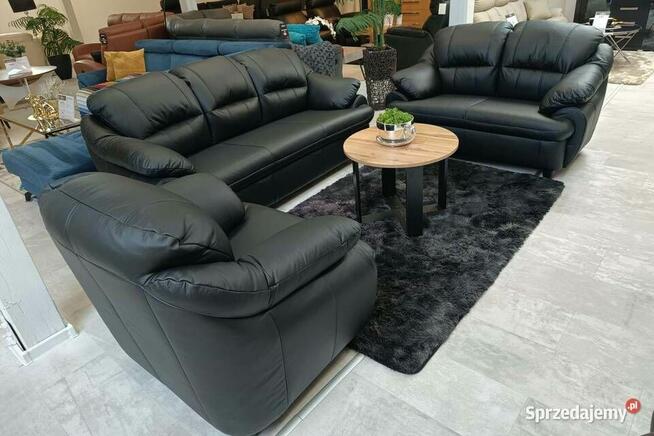 TAJFUN - komplet wypoczynkowy 321 skóra naturalna 100%