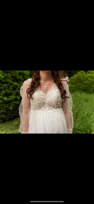 Suknia ślubna muślinowa