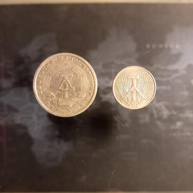 1 marka deutsche mark 1956 DDR 1pfennig 1953 DDR