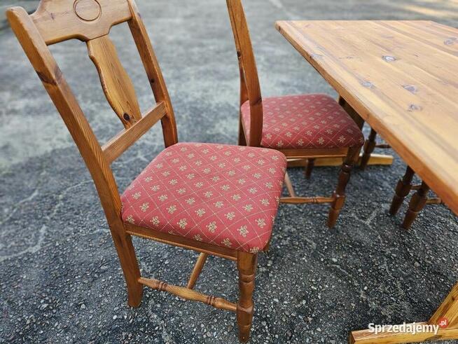 Stół i 4 krzesła- drweno świerkowe