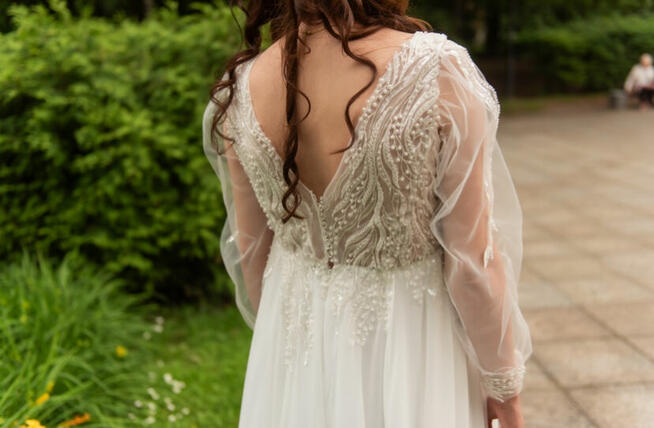 Suknia ślubna muślinowa