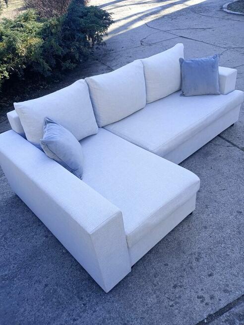 Narożnik szary FLORENTINE rozkładany sofa sofy narożniki