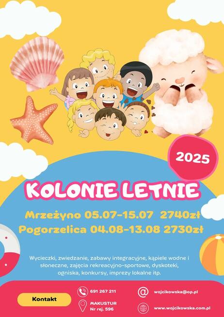 Kameralne kolonie, obozy 2025 nad morzem