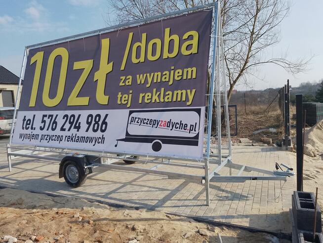 PrzyczepyZaDyche.pl, reklama, wynajem przyczep reklamowych