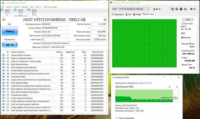 Dysk przenośny 1TB HGST 2,5 - SATAIII