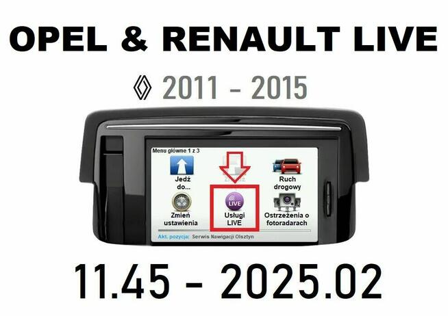 Mapa Renault 11.45 Carminat LIVE TomTom ONLINE na e-mail