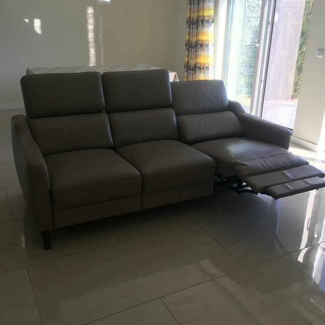 Sprzedam zestaw wypoczynkowy z naturalnej skóry