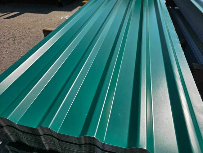 Pokrycie dachowe na Garaż Wiata Dom T-18 Zielona Ral 6005