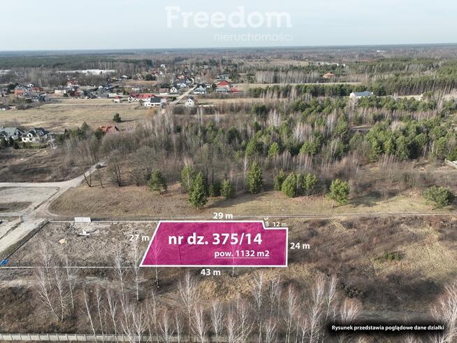 Działka 1132 m2 blisko Sulejówka, Mpzp