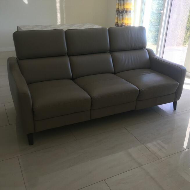 Sprzedam zestaw wypoczynkowy z naturalnej skóry