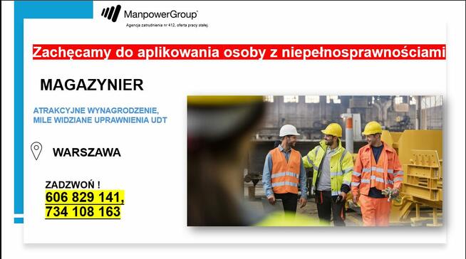 Magazynier (również z orzeczeniem)