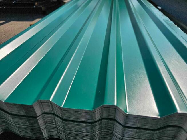 Pokrycie dachowe na Garaż Wiata Dom T-18 Zielona Ral 6005