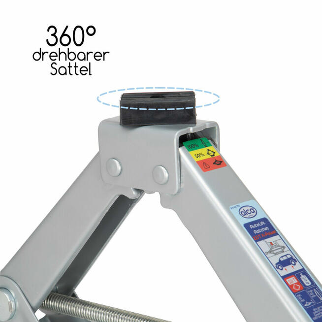 Podnośnik TRAPEZOWY 2,0t ALCA + Guma + Klucz grzechotka