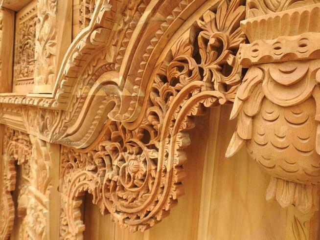 Portal Wejściowy, Drzwi Ozdobne - Drewno Tekowe