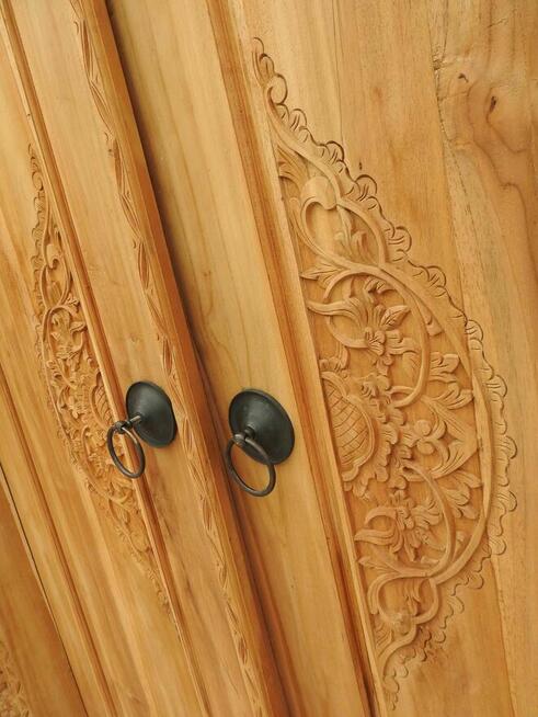 Portal Wejściowy, Drzwi Ozdobne - Drewno Tekowe