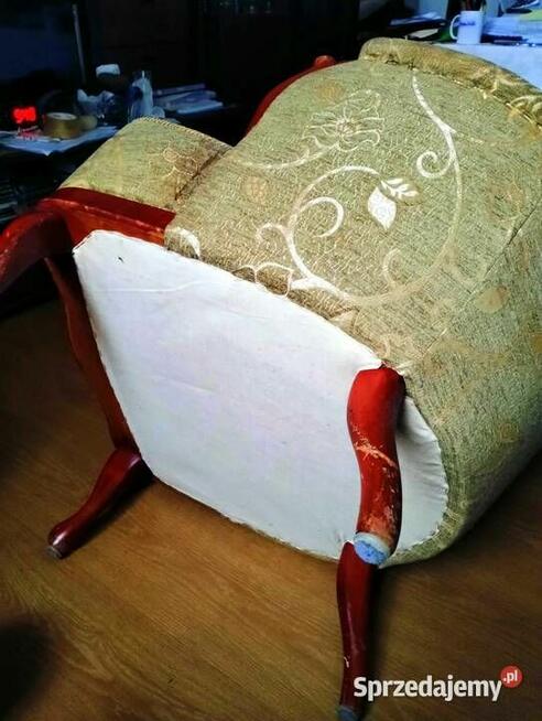 Piękny historyczny komplet wypoczynkowy Ludwik do renowacji