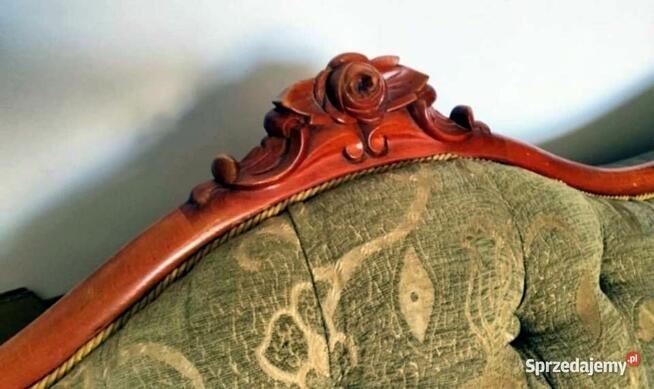 Piękny historyczny komplet wypoczynkowy Ludwik do renowacji