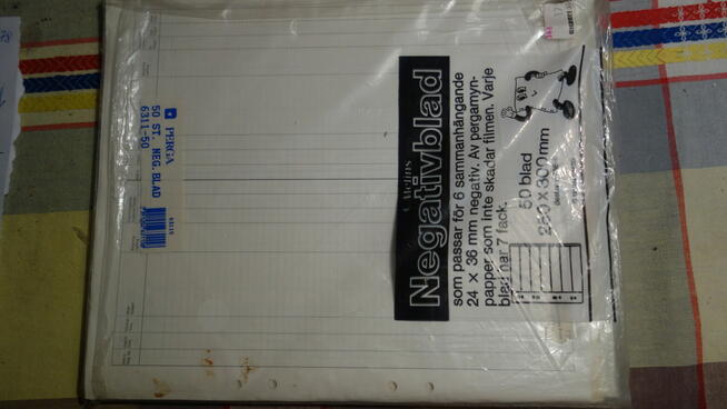 Szweckie karty na negatywy