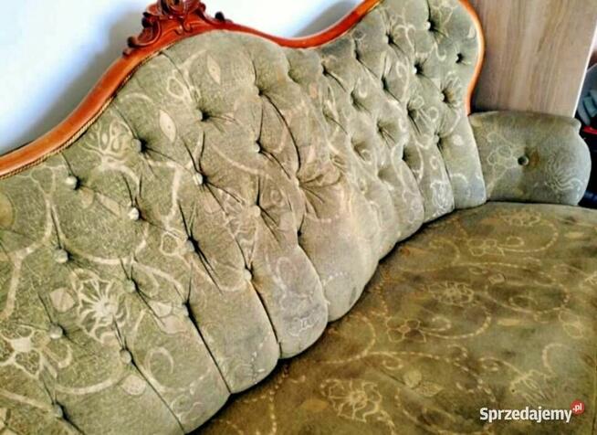 Piękny historyczny komplet wypoczynkowy Ludwik do renowacji