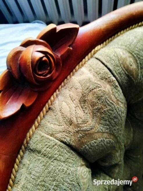 Piękny historyczny komplet wypoczynkowy Ludwik do renowacji