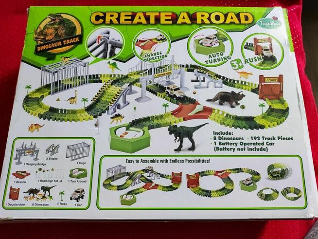 Tor wyścigowy samochodowy Tory Dinozaur pojazd dla Dzieci