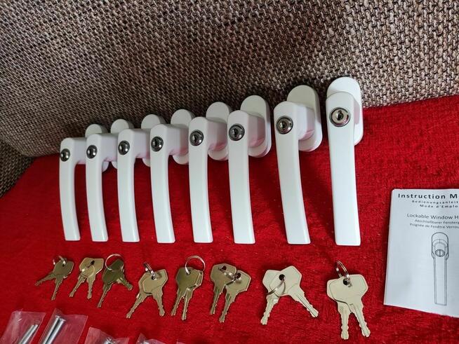 Klamka do Okien PCV drzwi balkonowych antywłamaniowa klucz