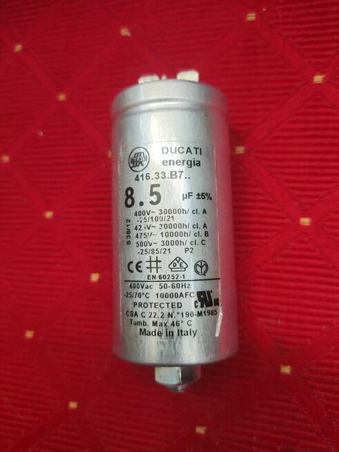 Kondensator rozruchowy do suszarki bębnowej Ducati Energia