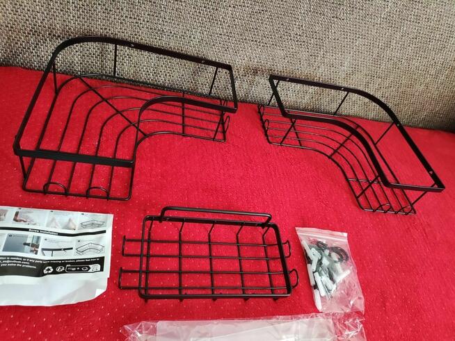 Półki Czarne metalowe łazienkowe pod prysznic prysznicowe