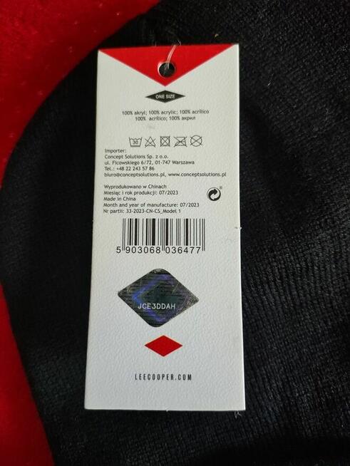 Czapka Lee Cooper Czarna uniwersalna uniseks