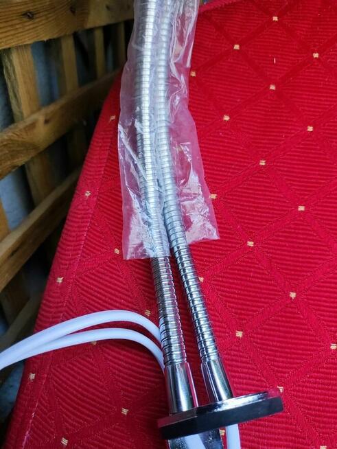 Lampa Biurkowa Lampka stołowa biała srebrna do stołu stolika