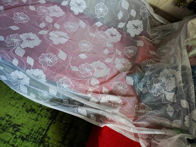 Firany Białe do pokoju kuchni wzory Białe do pokoju kuchni