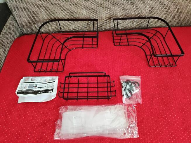 Półki Czarne metalowe łazienkowe pod prysznic prysznicowe