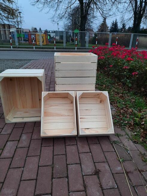 skrzynka drewniana NUMER-6 niska 40×30×13.5