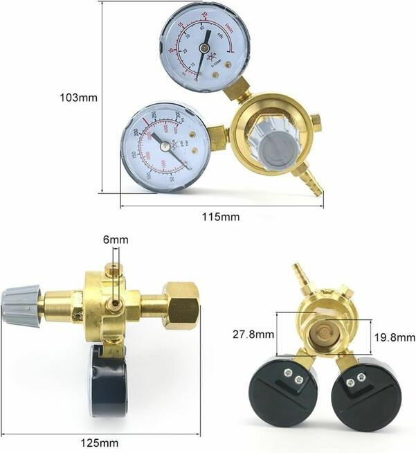 Zawór elektromagnetyczny Reduktor Spawania ciśnienia