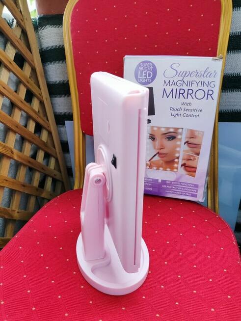 Lusterko Do Makijażu Podświetlane LED Kosmetyczne Lustro