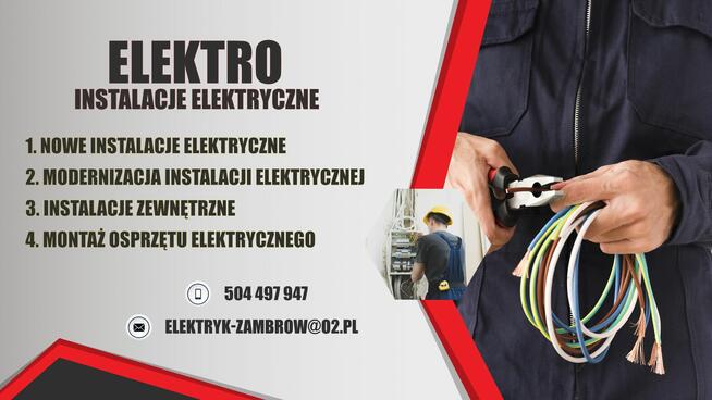 Elektro instalacje elektryczne elektryk Zambrów