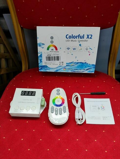 Sterownik Kontroler LED rytm muzyki WS2812B Colorful X2 RGB