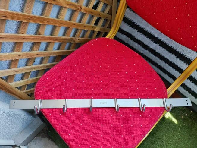 Wieszak Srebrny stal nierdzewna metalowy łazienki łazienkowy