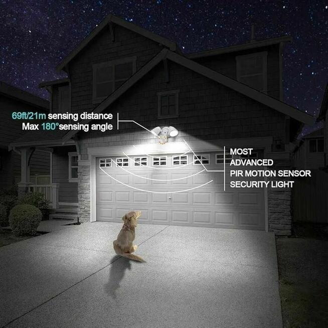 Kinkiet z czujnikiem ruchu Lampa LED zewnętrzna Stasun P032