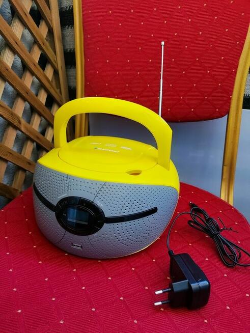 BOOMBOX Radio Radioodtwarzacz odtwarzacz CD USB MP3 żółty