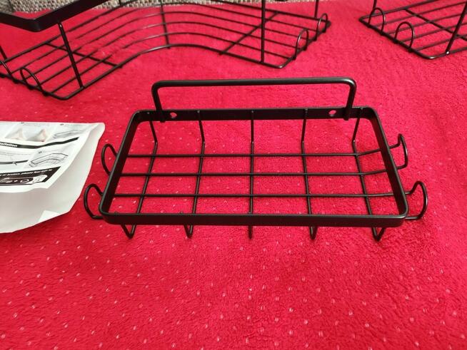 Półki Czarne metalowe łazienkowe pod prysznic prysznicowe