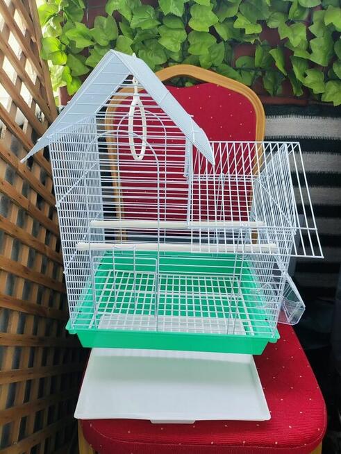 Klatka doPtaków Kanarka Zięby Metalowa Biała RelaxDays