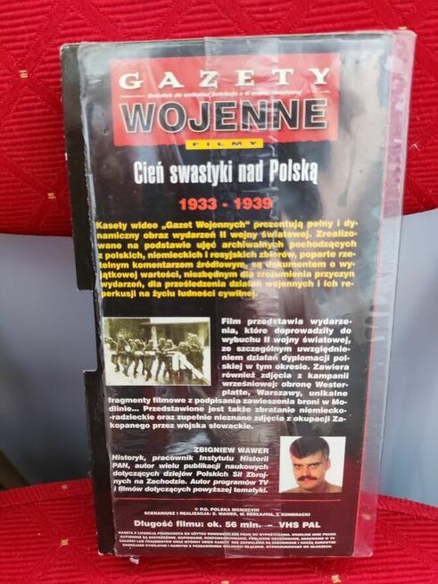 Film VHS dokumentalny kaseta Cień Swastyki nad Polską Gazety