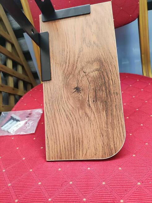 Półka Narożna Brązowa ścienna wisząca Regał wnękowa Loft