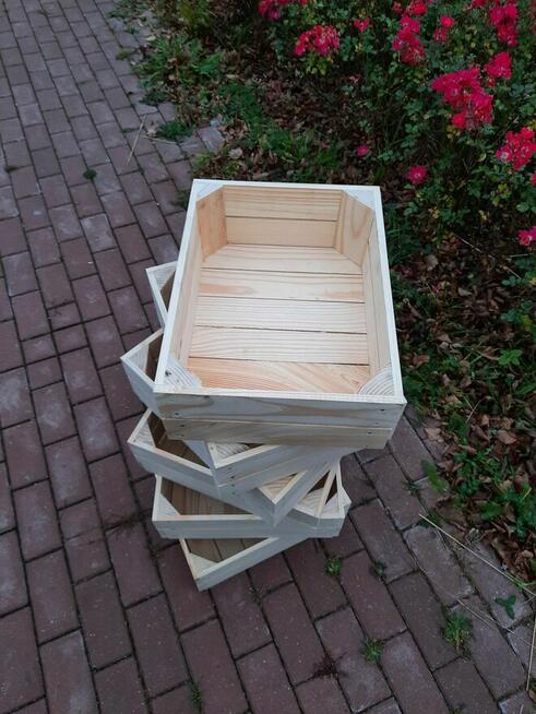 skrzynka drewniana NUMER-6 niska 40×30×13.5