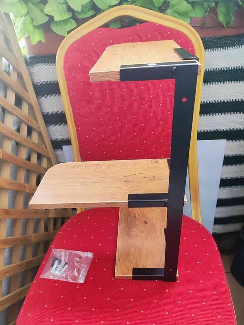 Półka Narożna Brązowa ścienna wisząca Regał wnękowa Loft