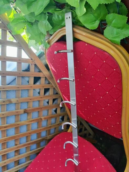 Wieszak Srebrny stal nierdzewna metalowy łazienki łazienkowy