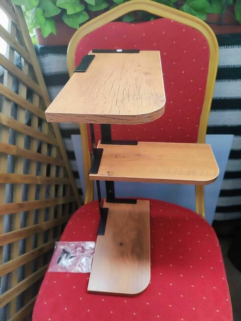 Półka Narożna Brązowa ścienna wisząca Regał wnękowa Loft